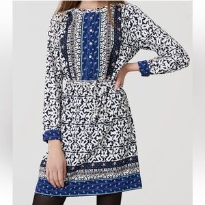 Ann Taylor LOFT Floral Mosaic Shirtdress XS